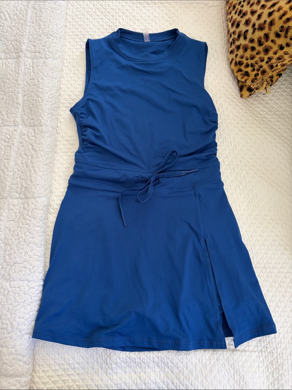 FP Movement by Free People Royal Blue Sleeveless Tie-Waist Athletic Dress